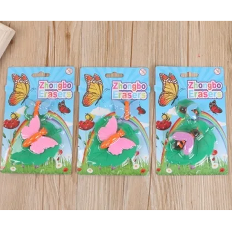 佳新蝴蝶橡皮擦快速干净橡皮新奇特可爱卡通橡皮擦