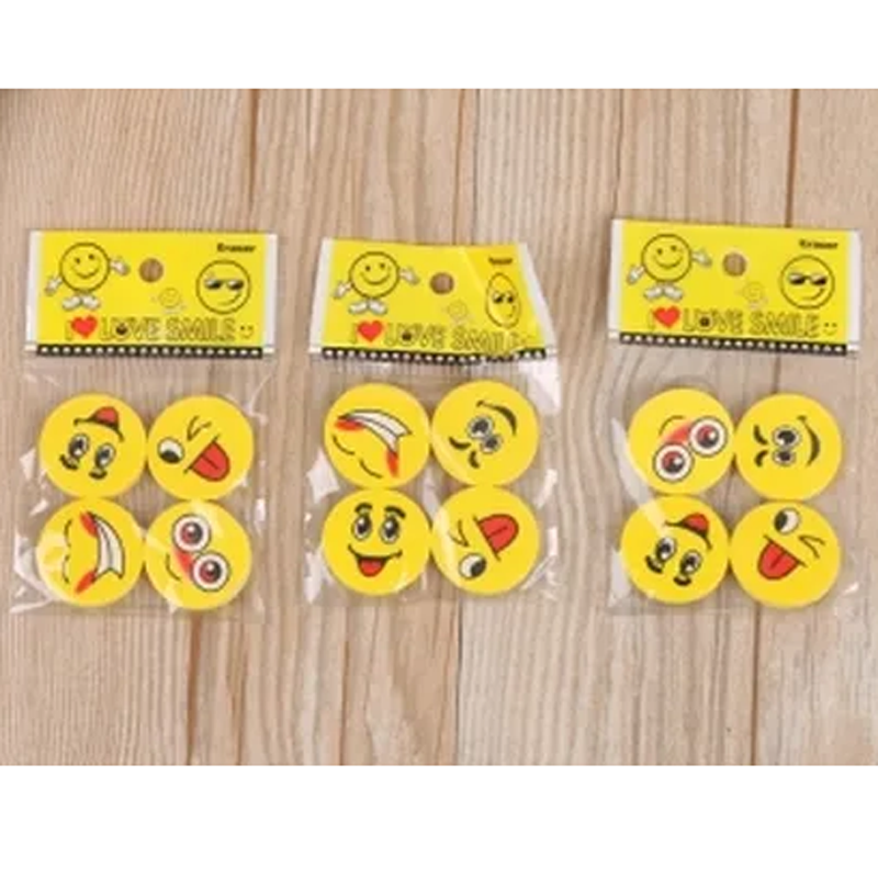 ممحاة جياكسين الوجه المبتسم للطلاب - سريعة ونظيفة ومبتكرة وفريدة وظريفة