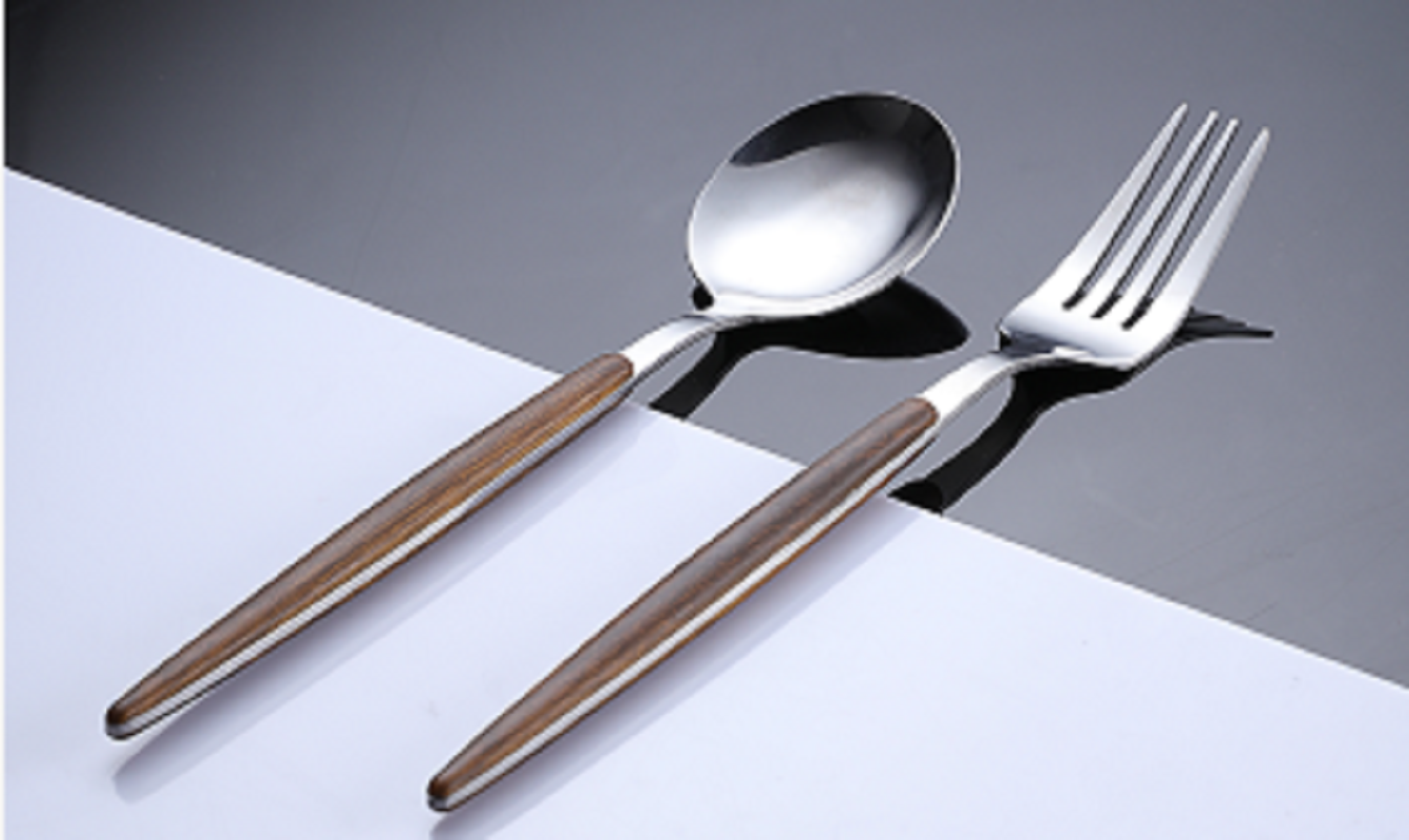 Top Beauty Simple Wood-grain Imitation Fork 157