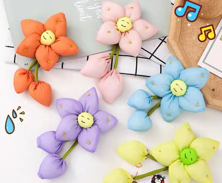 个性甜美布艺笑脸五色太阳花手工立体配件服饰布艺