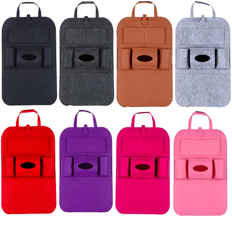 Car seat back felt storage bag, felt paper, garbage sorting bag, felt seat back multi-functional storage bag, car storage hanging bag QW274
