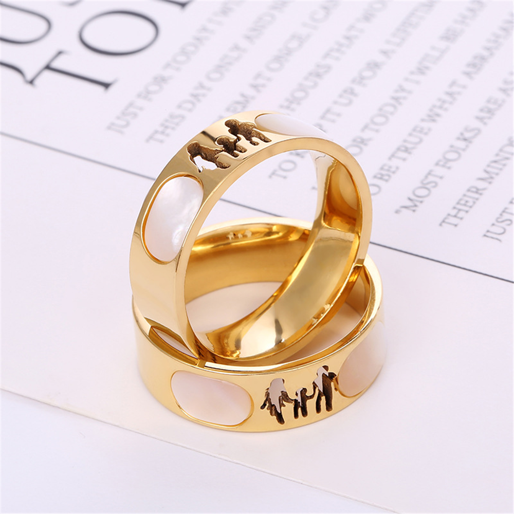 Trendy accessories and fashionable bestsellers: A family + White jade ring JZ038 Application Scenario