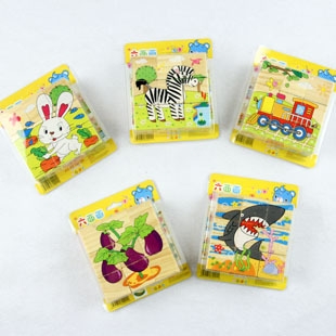 Wooden three-dimensional six-sided jigsaw puzzle