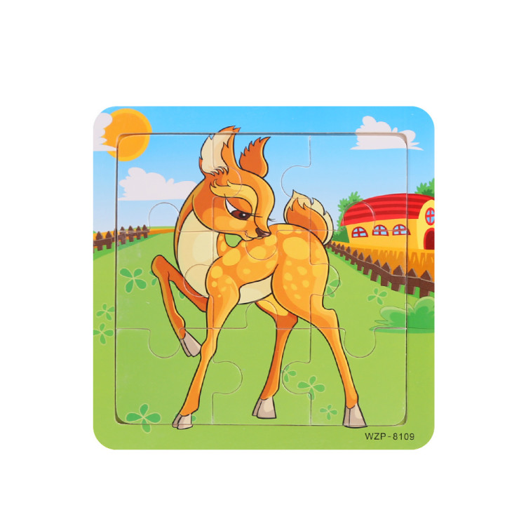 Small wooden animal jigsaw puzzles detail image 4