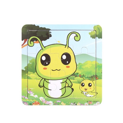 Small wooden insect puzzles