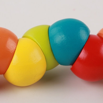 Wooden, versatile and colorful caterpillar Item Picture