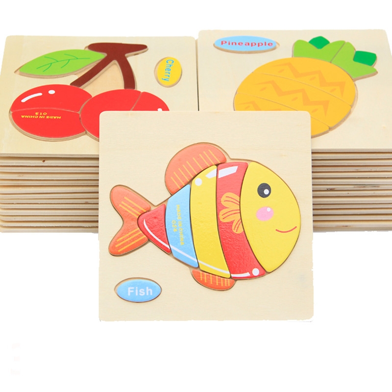 Wooden three-dimensional cartoon jigsaw puzzle detail image 1