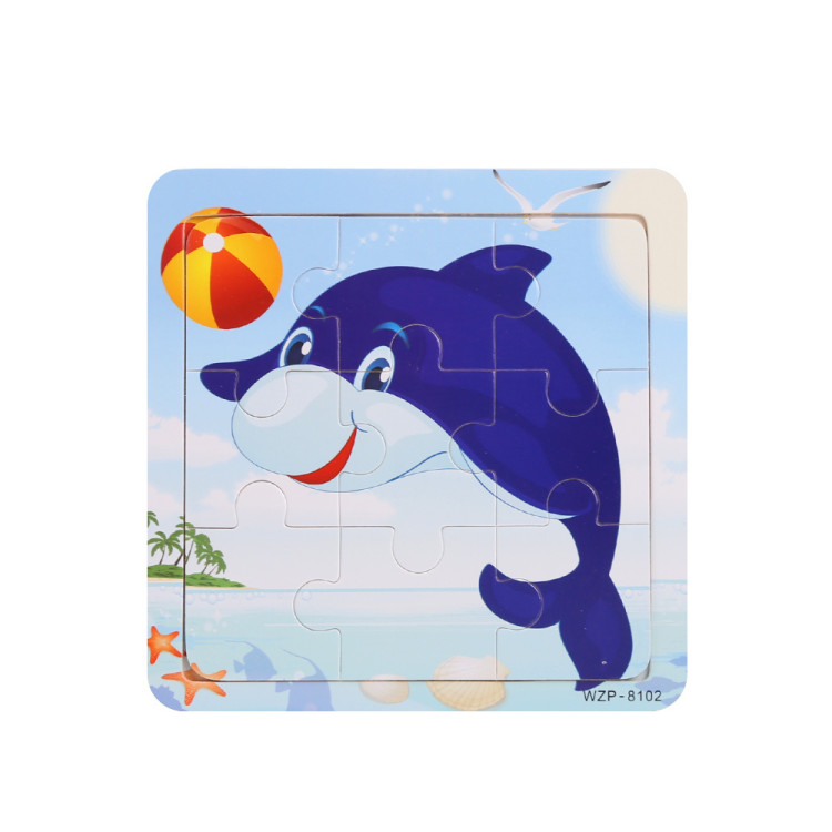 A small wooden ocean puzzle details Picture