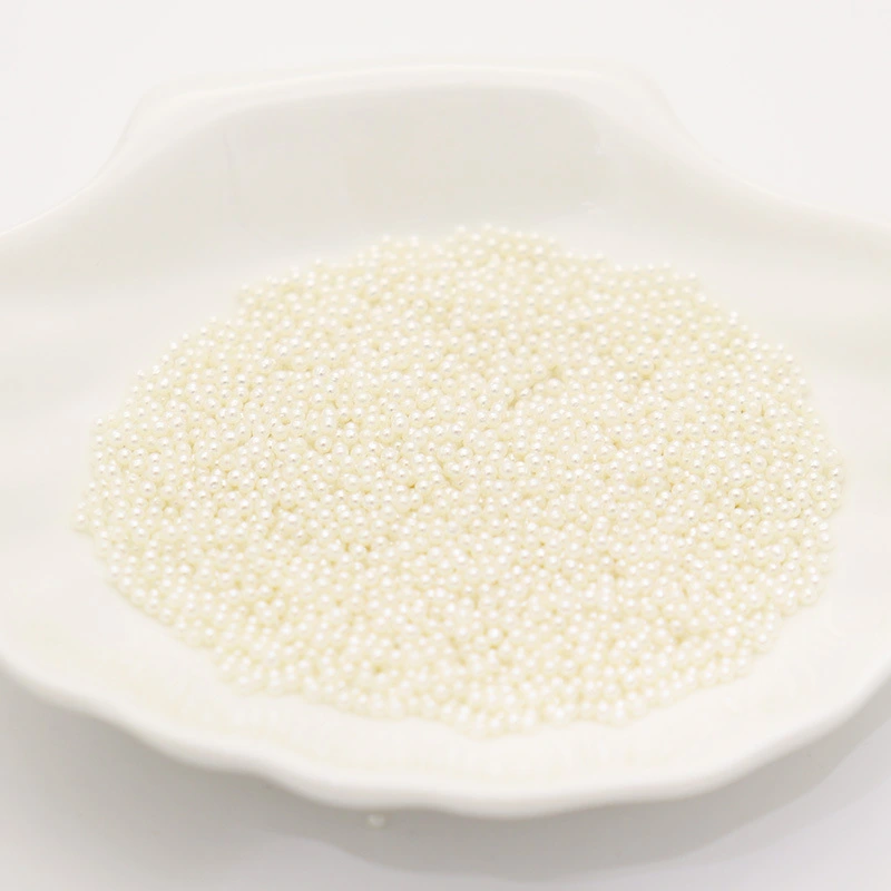Factory direct sales of ABS non-porous high-gloss imitation pearl 4mm - 5mm cream resin children's DIY jewelry accessories Item Picture