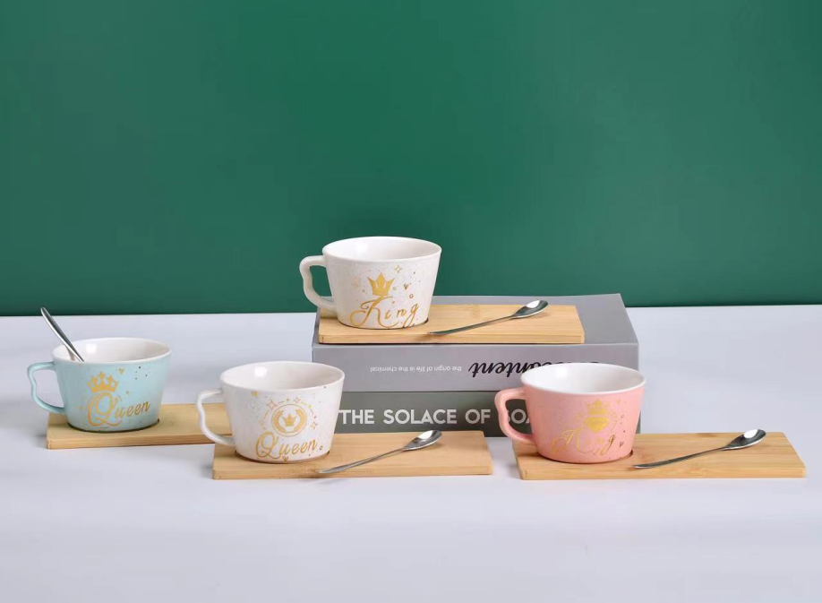陶瓷杯带盖马克杯杯子伴手礼咖啡杯