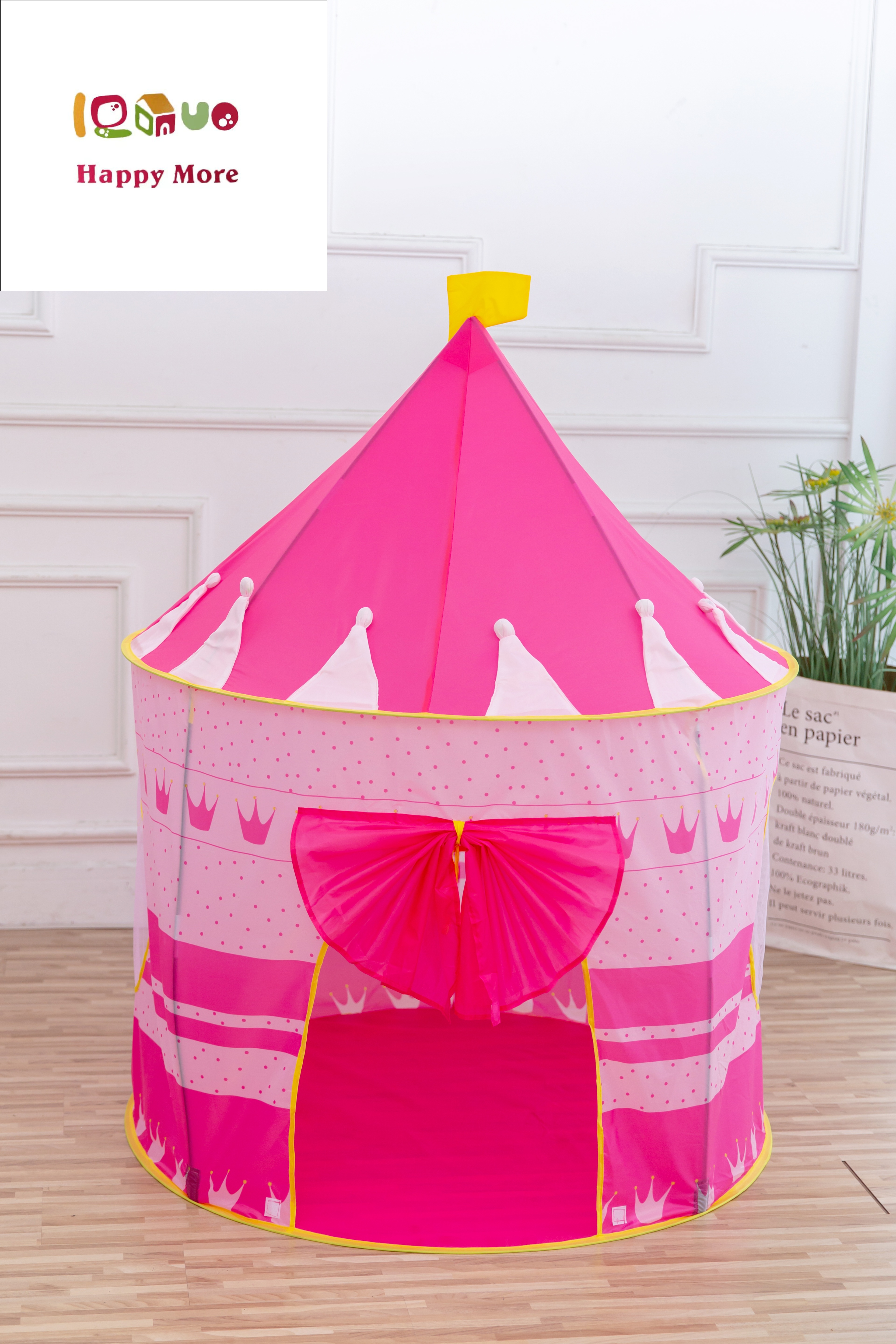 KL9999 Children's Tent Play House Pink Yurt Children's Tent HAPPY MORE Item Picture