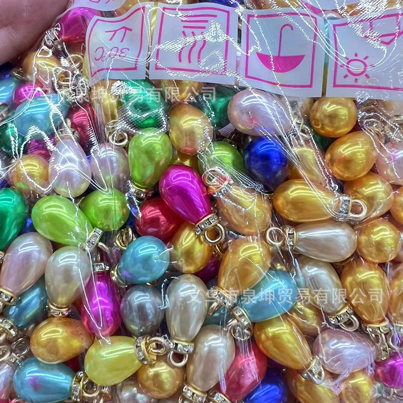 Factory direct sales of ABS water drop pendants, necklaces, earrings, children's diy jewelry accessories Application Scenario