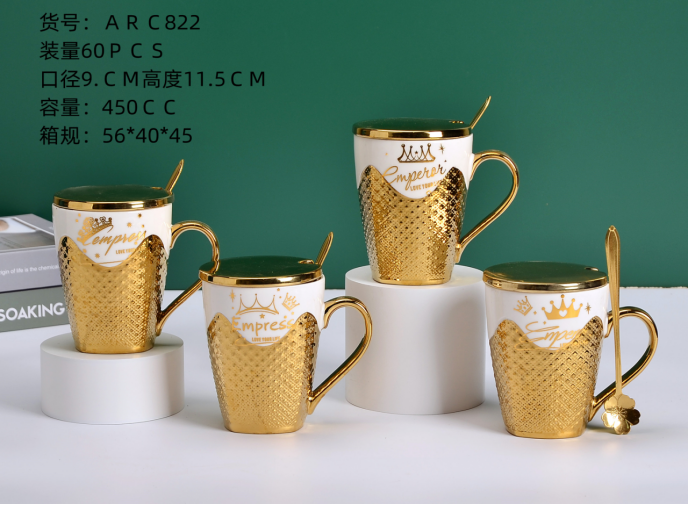 Ceramic mugs, tea cups with handles, hotel office meeting rooms, creative water breakfast cups, tea kettles, coffee milk cups detail image 2