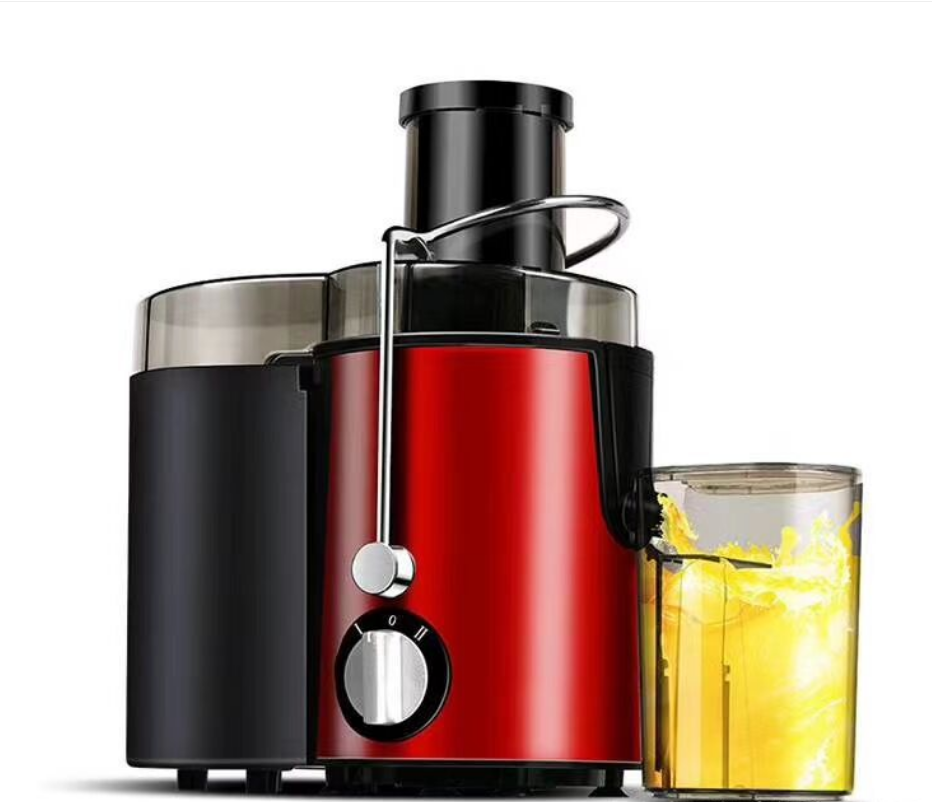 Black large-diameter household vegetable and fruit juicer Application Scenario