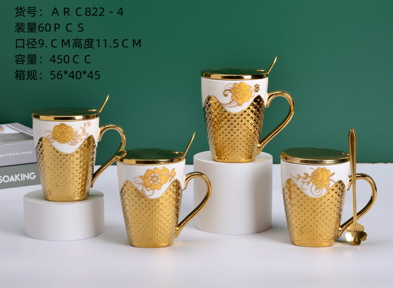 Ceramic mugs, tea cups with handles, hotel office meeting rooms, creative water breakfast cups, tea kettles, coffee milk cups Specification image