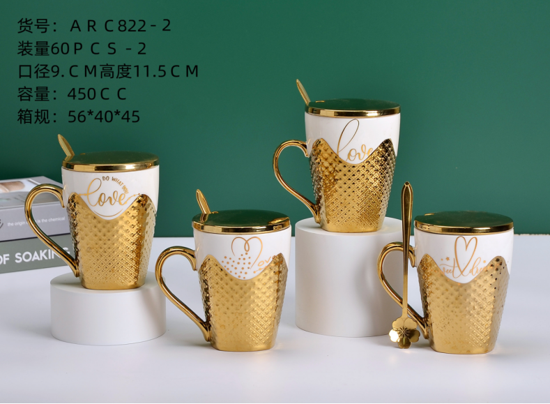 Ceramic mugs, tea cups with handles, hotel office meeting rooms, creative water, breakfast cups, tea kettles, coffee cups detail image 2
