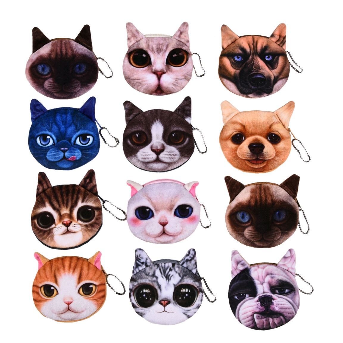 2022黄色圆形小钱包猫星人零钱包卡通印刷10cm零钱包儿童钱包厂家直销详情2