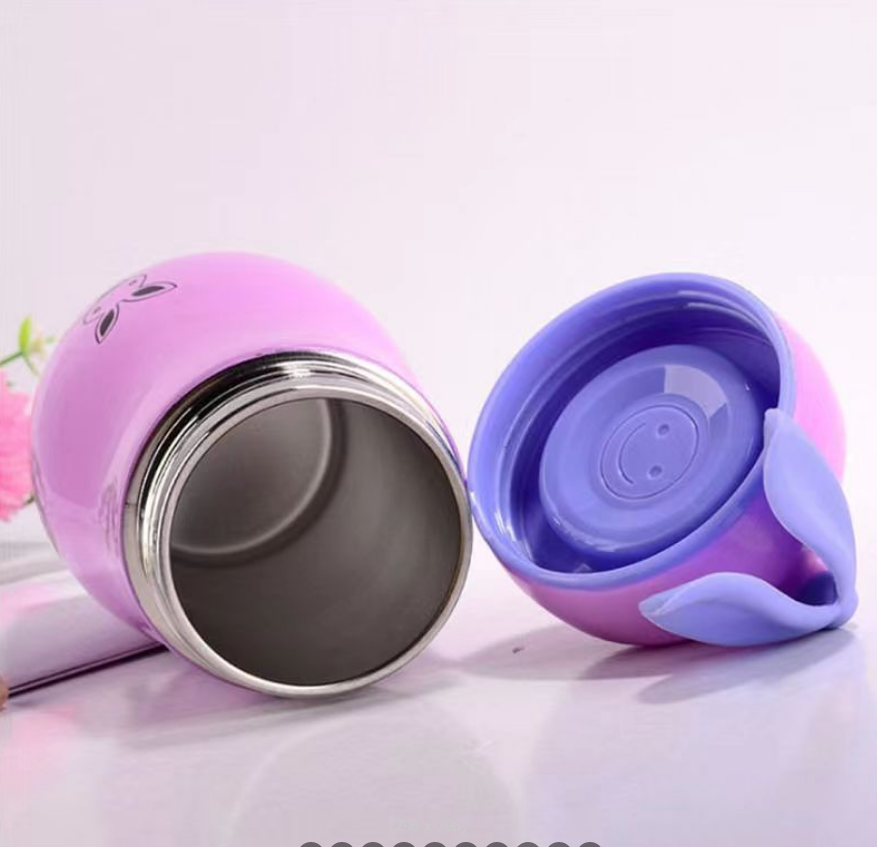 Stainless steel fashionable and creative card cups, penguin cups, rabbit cups Item Picture