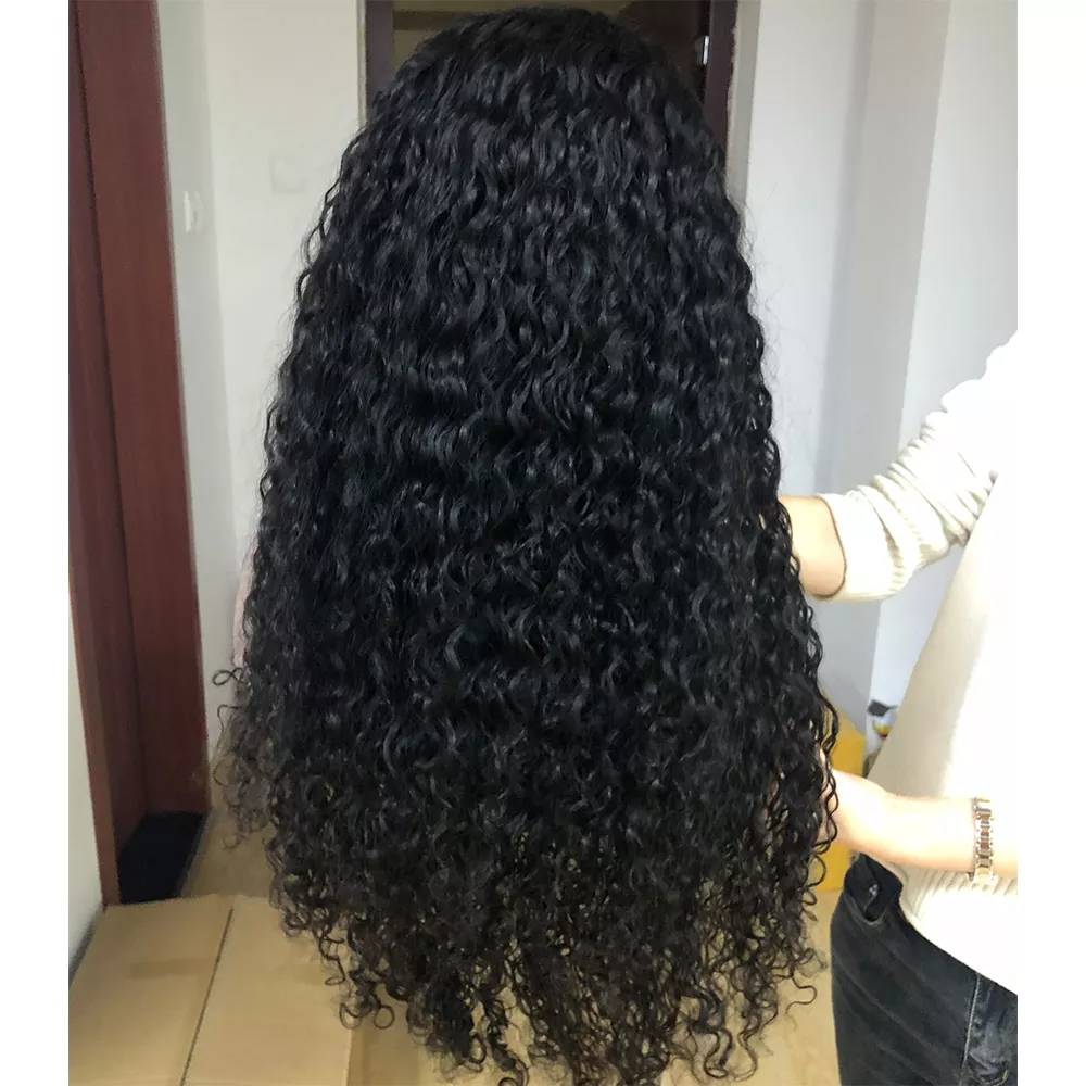 28-inch African women's long black curly natural wave synthetic wig, Halloween role-playing party high-temperature fiber wig Specification image