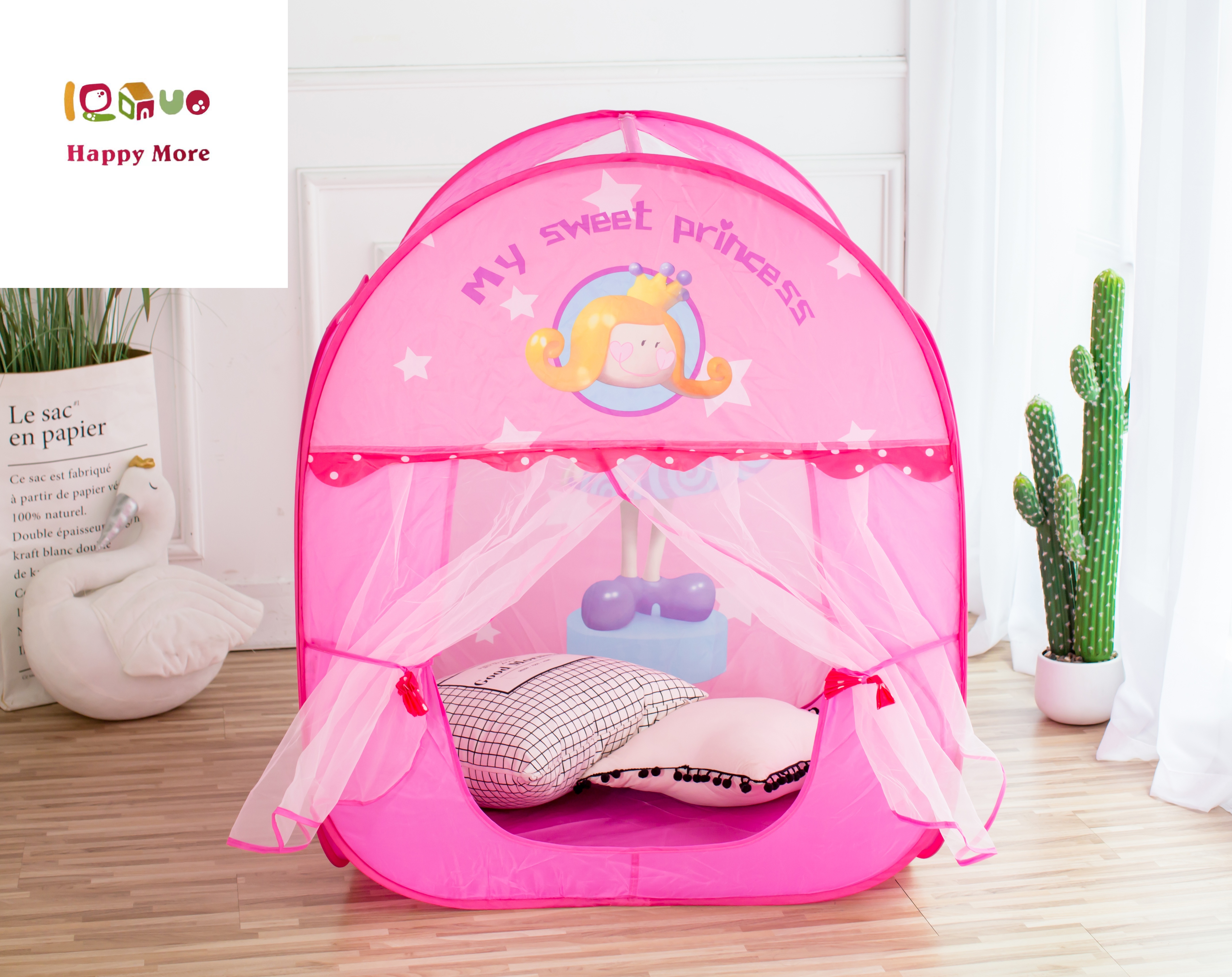 CO5801-1 Pink Princess Children's Tent Play House HAPPY MORE Specification image