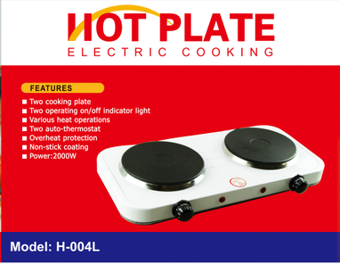 All-black 2000W double-disc electric furnace Specification image