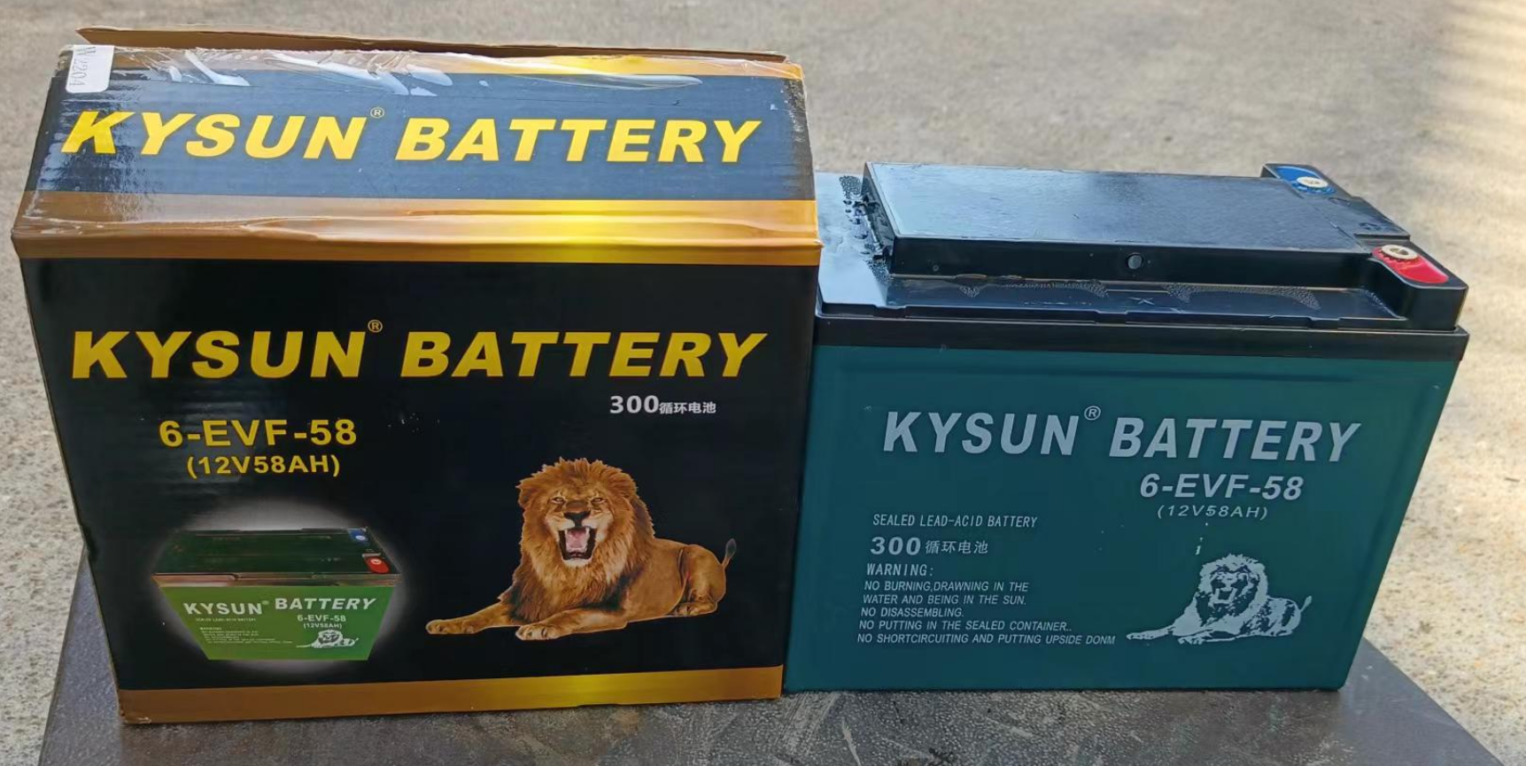 KYSUN BATTERY 普通 300A 6-EVF-58A 15KGS详情1