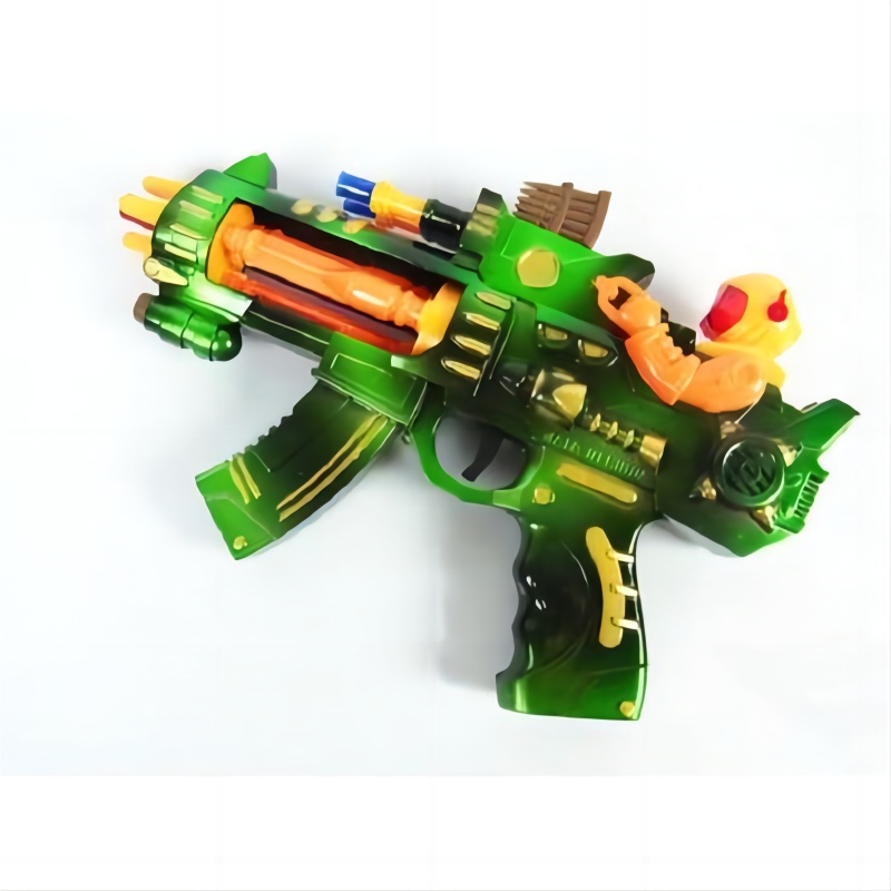 The Meizhi 250 street stall is selling children's electric toy guns with flashing, vibrating, sound, light and music, and a charging left-hand wheel