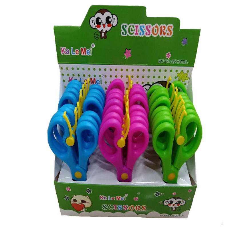 Children's safe handmade plastic scissors Item Picture