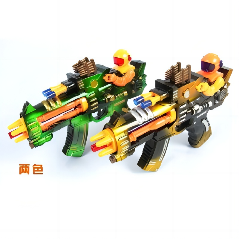 The Meizhi 250 street stall is selling children's electric toy guns with flashing, vibrating, sound, light and music, and a charging left-hand wheel Item Picture
