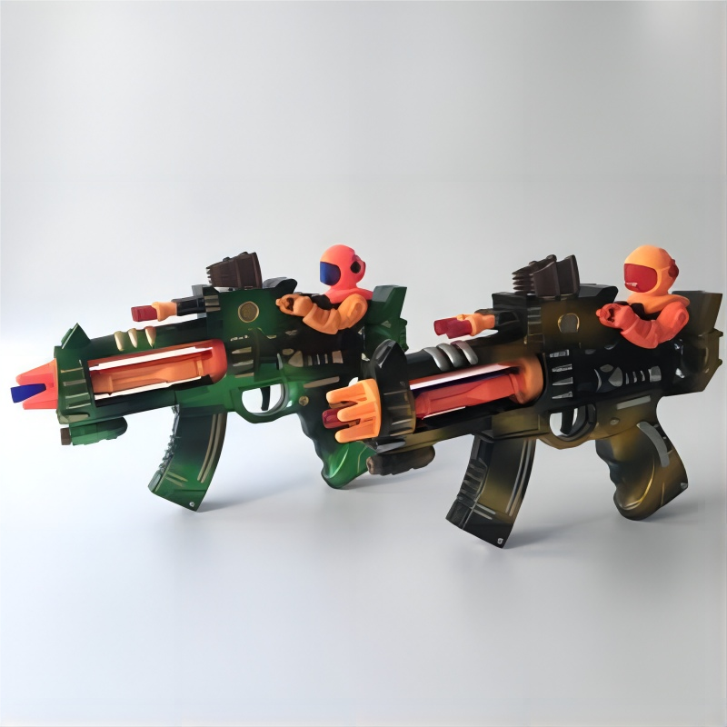 The Meizhi 250 street stall is selling children's electric toy guns with flashing, vibrating, sound, light and music, and a charging left-hand wheel details Picture