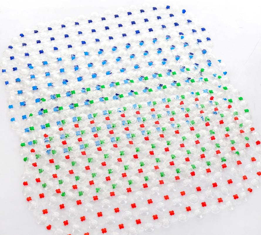 PVC colored bead large bathroom anti-slip mat