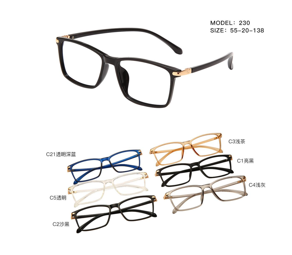 秀求眼镜  2022新款男女款TR眼镜框板材镜腿平光镜防蓝光眼镜XQ010详情图1