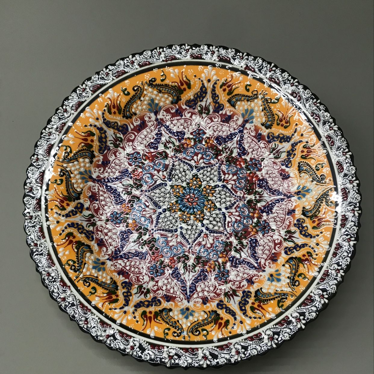 土耳其手绘陶瓷花盘子陶瓷杯咖啡杯茶杯款式多花语1