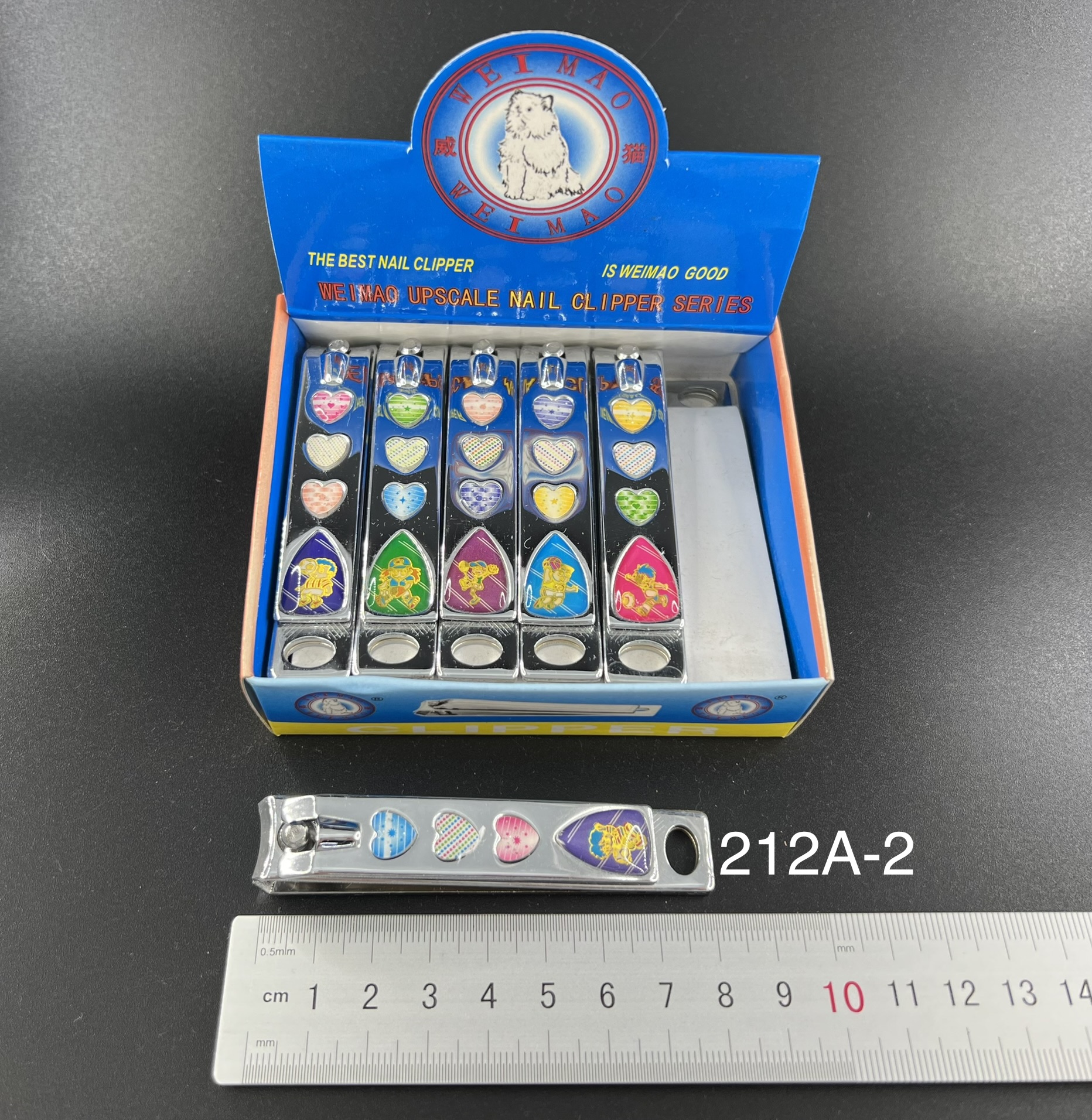 威猫WM指甲钳212A-2 广东指甲钳 葫芦形卡通指甲剪 12个/盒