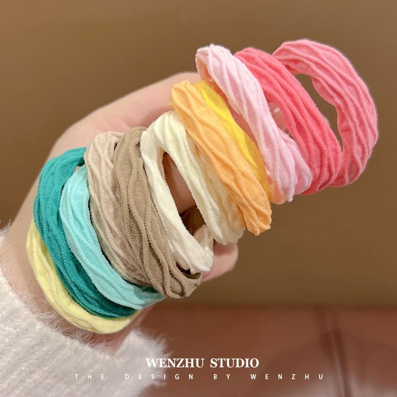 Simple high-elasticity hair tie, seamless rubber band, women's hair bun, hair loop headwear, 2022 new durable hair tie Application Scenario