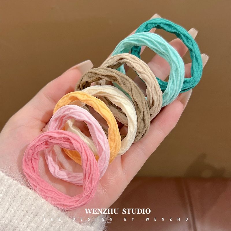 Simple high-elasticity hair tie, seamless rubber band, women's hair bun, hair loop headwear, 2022 new durable hair tie