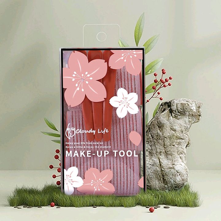 Box set of three hair curlers with clips, pear blossom hair curls, inner buckle hair curls and bristles details Picture