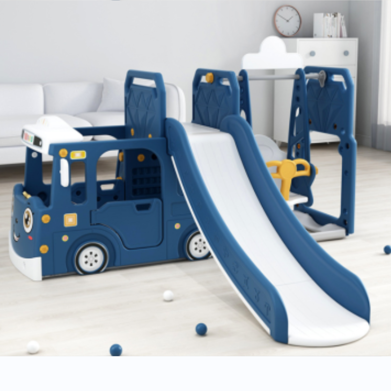 工厂直销 外贸内销爆款打造  儿童室内汽车滑梯家用玩具多功能宝宝滑滑梯小型秋千组合图