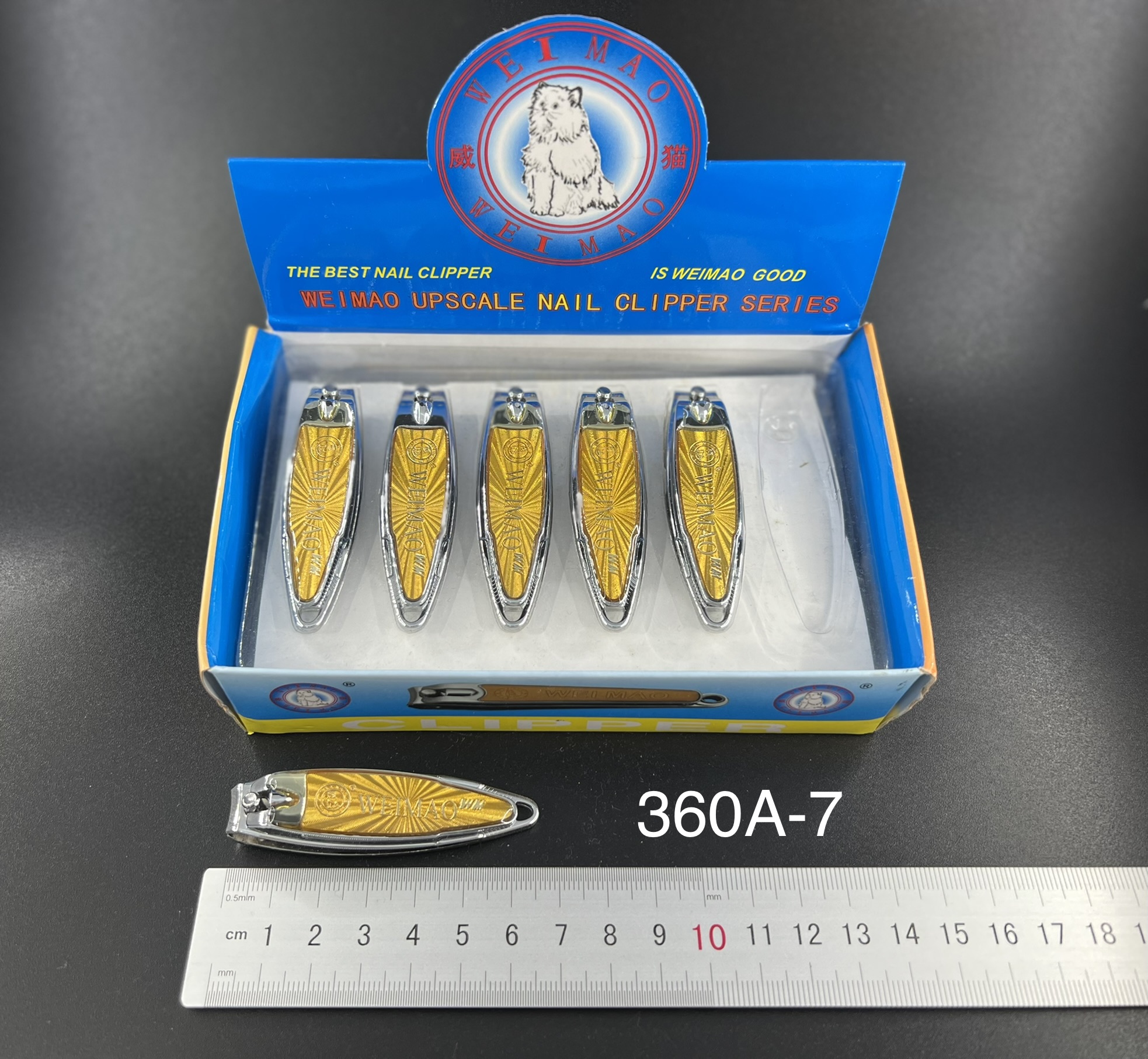 威猫WM指甲钳360A-7 广东指甲钳指甲剪 12个/盒