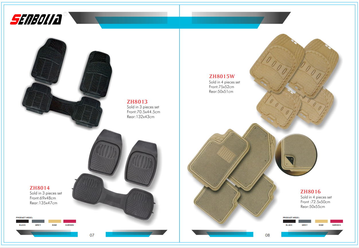 senbolia-JD-01 new PVC car floor mat factory direct sales. Welcome to purchase car supplies. Car supplies Application Scenario