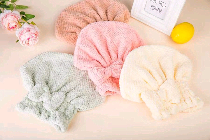 Princess bow dry hair hat Dry hair towel detail image 4