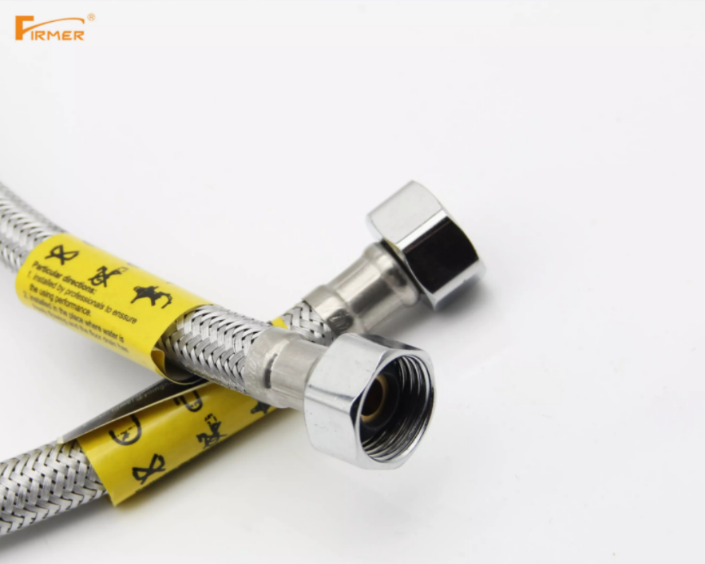 Washbasin faucet water supply pipe 304 stainless steel braided pipe water pipe toilet water heater connection pipe high-pressure faucet cold and hot water inlet hose Specification image