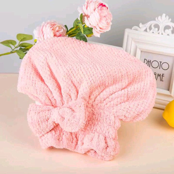 Princess bow dry hair hat Dry hair towel Specification image