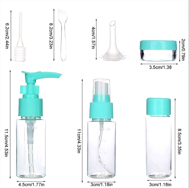 11-piece sample sub-bottle set of bagged spray bottle, lotion bottle, cosmetic travel sub-bottle detail image 5