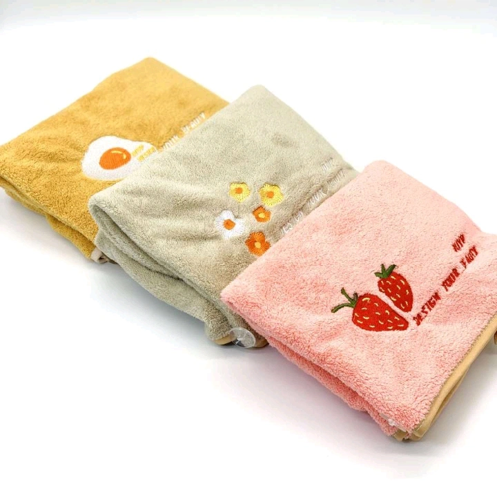 Bagged dry hair caps, women's absorbent headscarves, shampoo hats, hair drying towels, thickened embroidered shower caps, household dry hair caps detail image 3