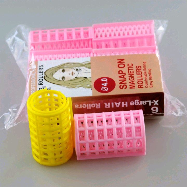Bagged 4.0 six-pack hair curler, bangs clip, wavy pear blossom hairstyle, plastic hair curls, hair curler