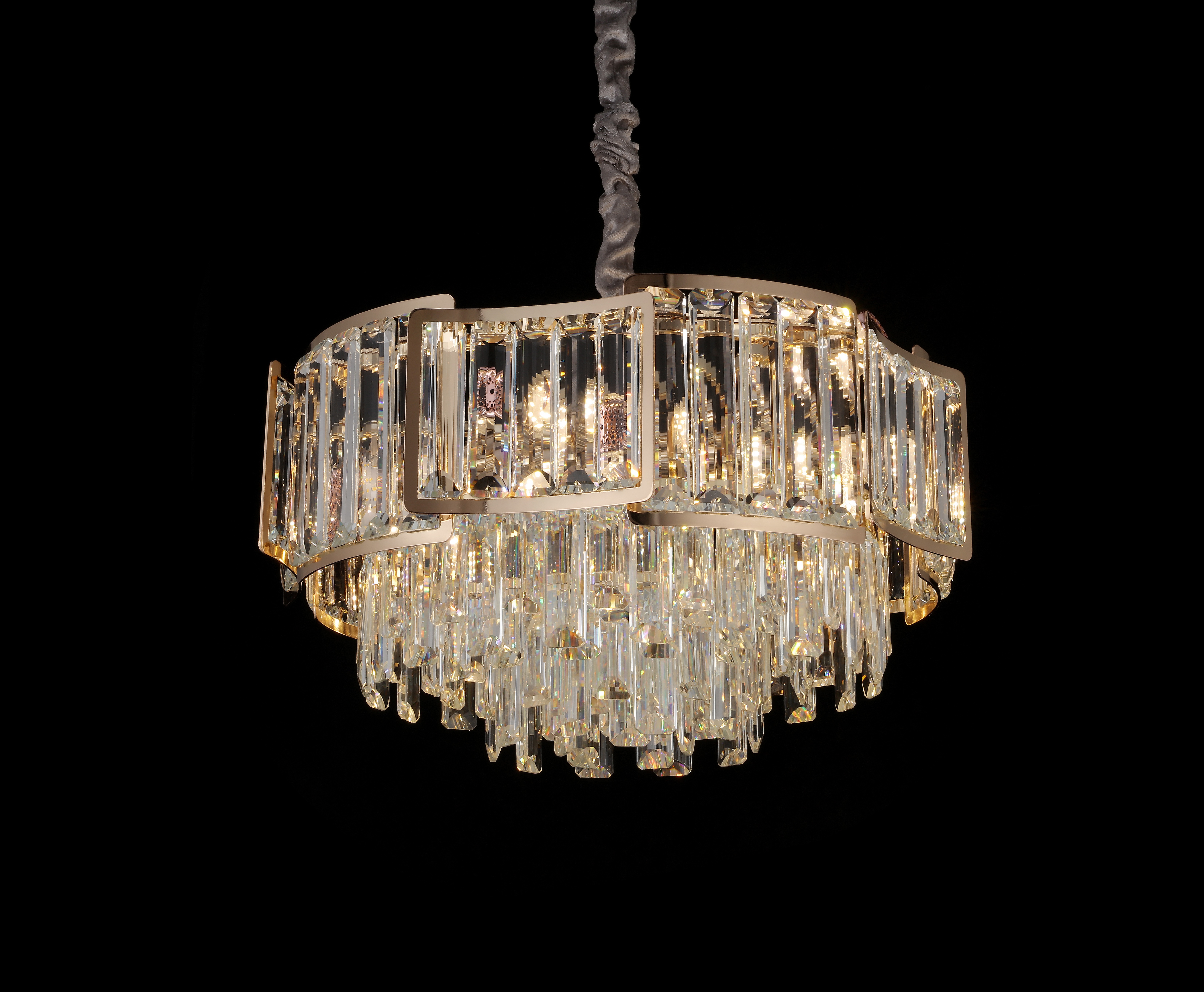 Crystal chandelier, light luxury, postmodern minimalist, popular European-style pendant lamp, 2022 new Nordic living room and dining room lighting