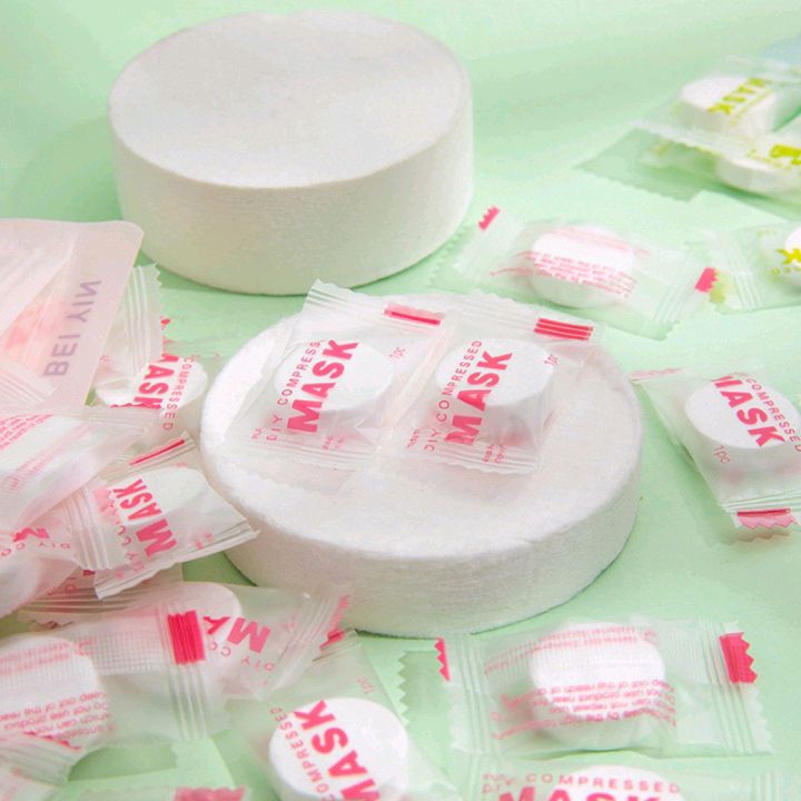Compressed mask paper, 30 pieces per pack, beauty DIY mask pieces, travel and outing portable bag, candy pieces packaging details Picture