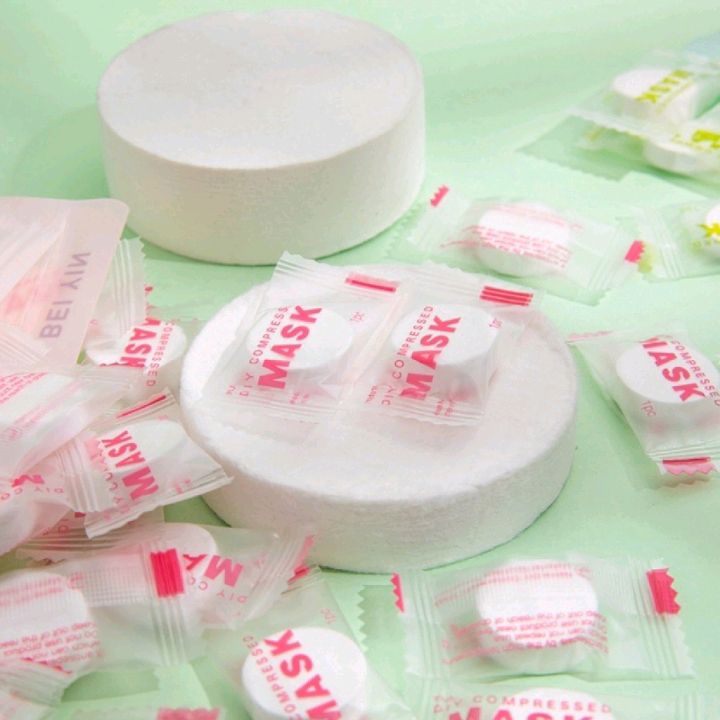 Compressed mask paper, 30 pieces per pack, beauty DIY mask pieces, travel and outing portable bag, candy pieces packaging detail image 3