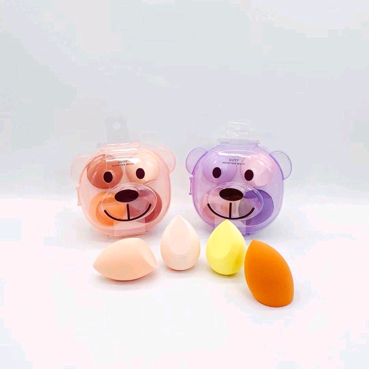 Little Bear box beauty egg, soft and non-powder-eating, diagonally cut makeup egg, gourd sponge powder puff, setting makeup cushion, makeup egg details Picture